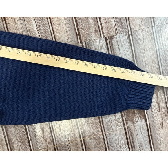 Kenzo Paris Logo Patch wool varsity Cardigan sz L color blue NWT mspr $595 - Picture 4 of 10